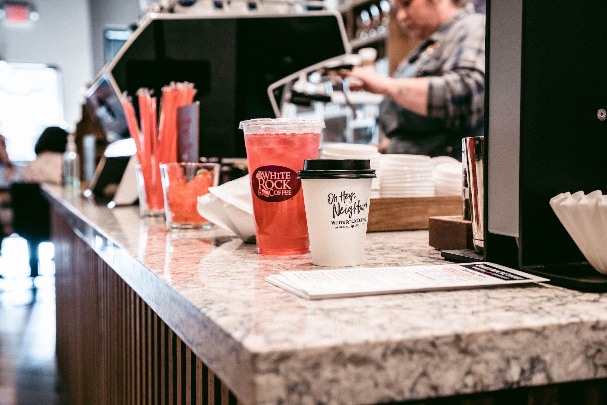 White Rock Coffee University Park Drink Counter