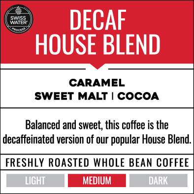 3 Month Coffee Gift Subscription - Decaf House Blend - White Rock Coffee