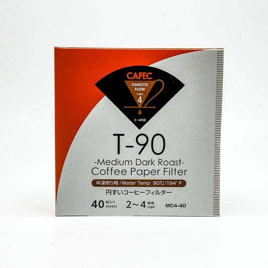 CAFEC Medium Dark Roast Paper Filters (40 ct) - White Rock Coffee