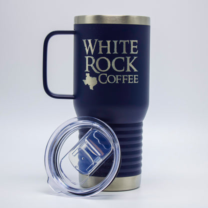 Insulated 20oz Travel Mug (Navy) - White Rock Coffee