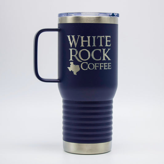 Insulated 20oz Travel Mug (Navy) - White Rock Coffee