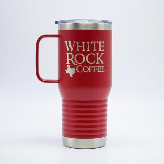 Insulated 20oz Travel Mug (Red) - White Rock Coffee