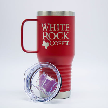Insulated 20oz Travel Mug (Red) - White Rock Coffee